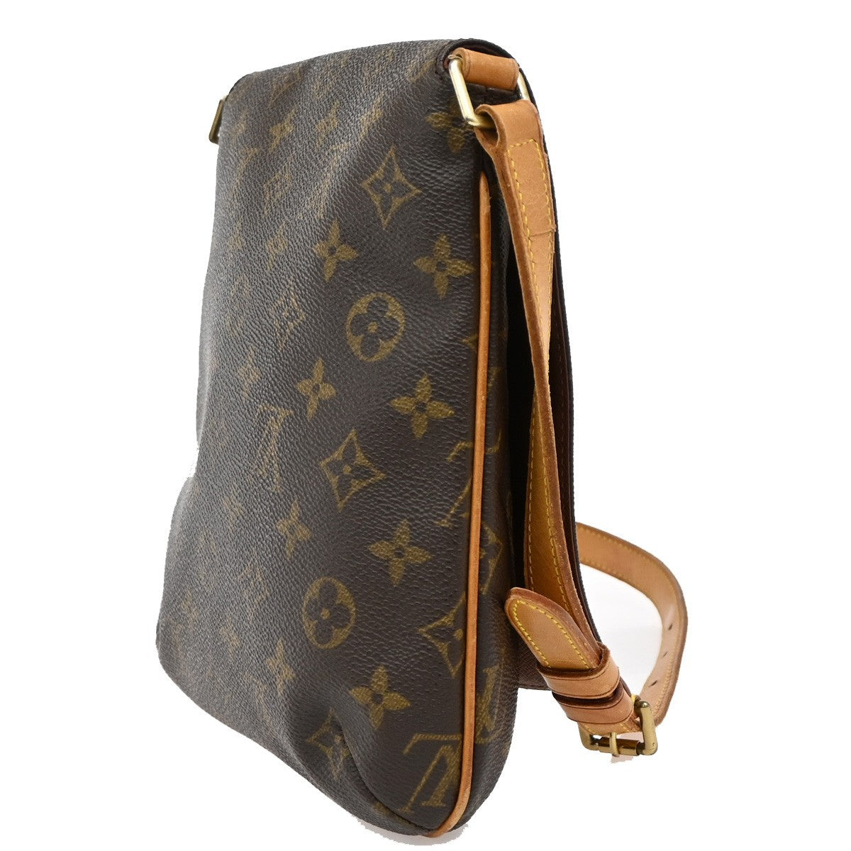 Louis Vuitton Musette Salsa Handbag Monogram Canvas, BROWN, LEATHER, Shoulder bag