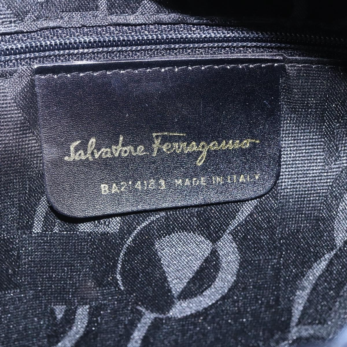 Salvatore Ferragamo Vala Shoulder Bag Leather, NAVY, LEATHER, Shoulder bag