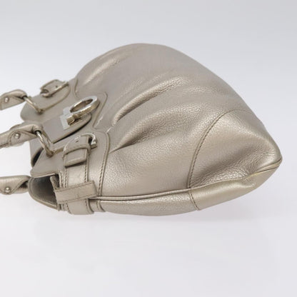 Salvatore Ferragamo Marisa Satchel Leather, SILVER, LEATHER, Shoulder bag
