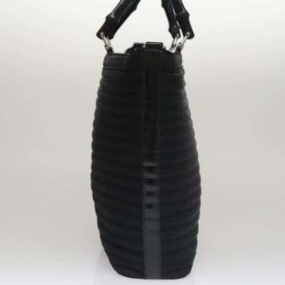 Gucci Vintage Bamboo Handle Tote Nylon, BLACK, NYLON, Tote bag