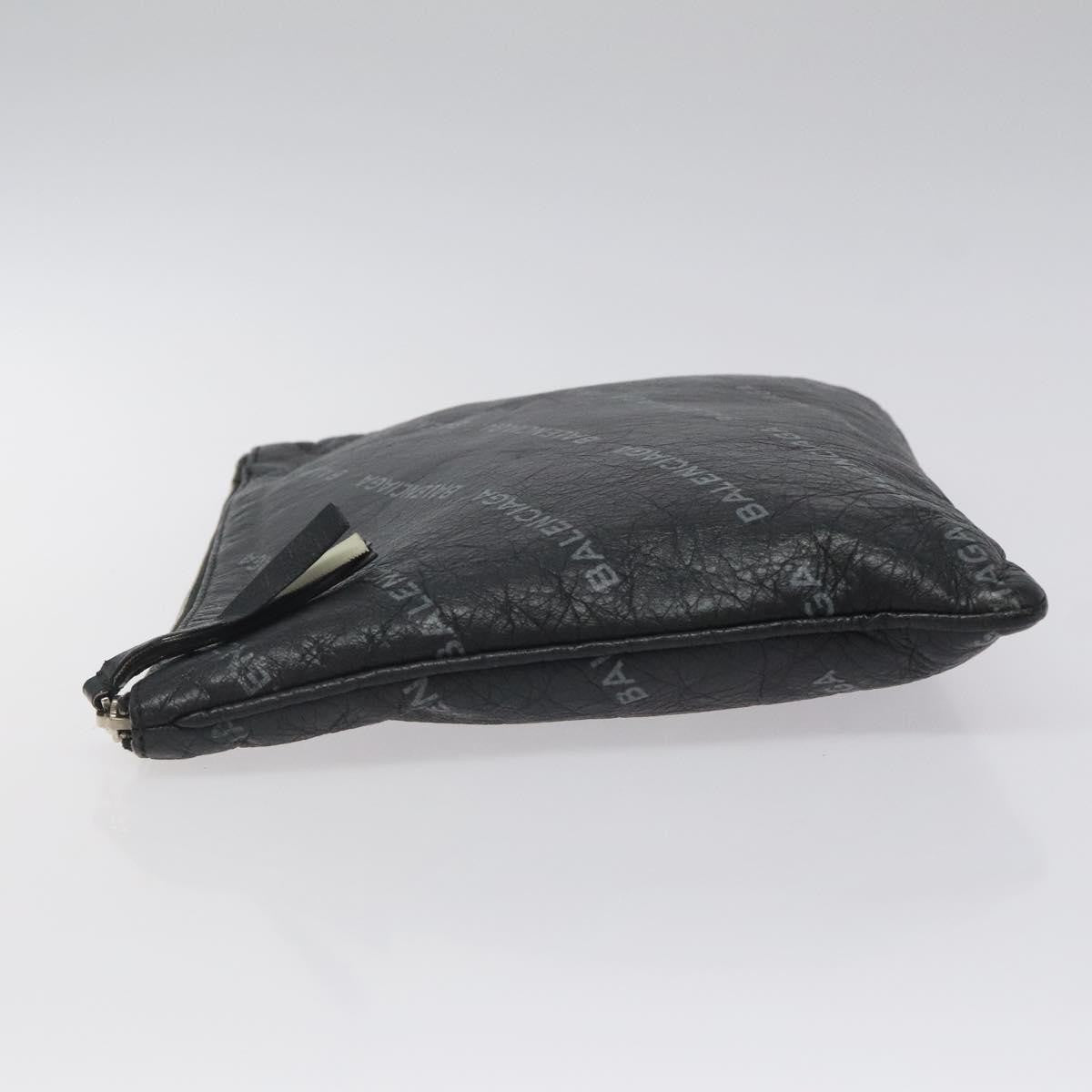 Balenciaga Explorer Pouch Leather, BLACK, LEATHER, Clutche & pouche