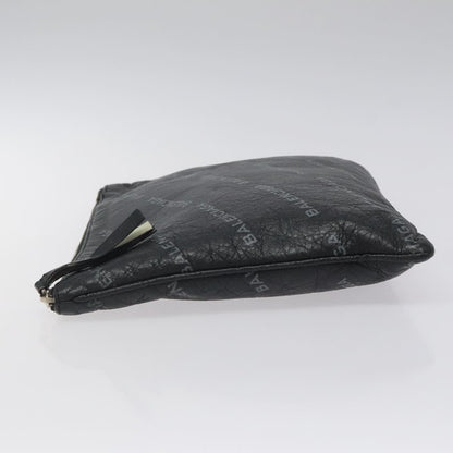 Balenciaga Explorer Pouch Leather, BLACK, LEATHER, Clutche & pouche
