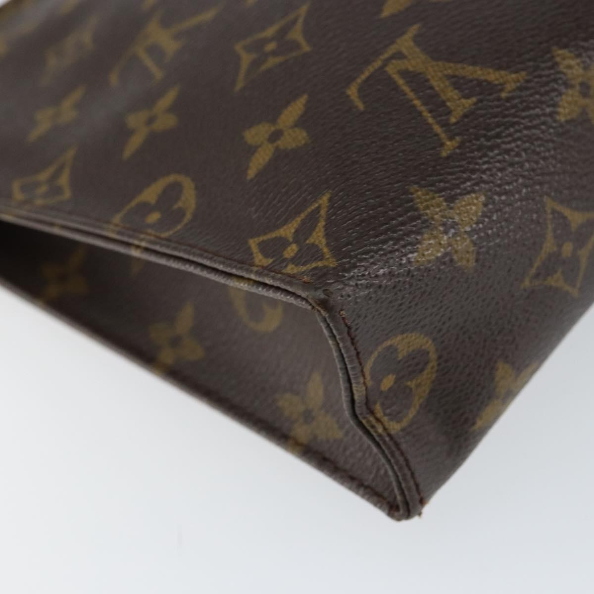 Louis Vuitton Pochette Voyage Monogram Eclipse Canvas, BROWN, CANVAS, Clutche & pouche