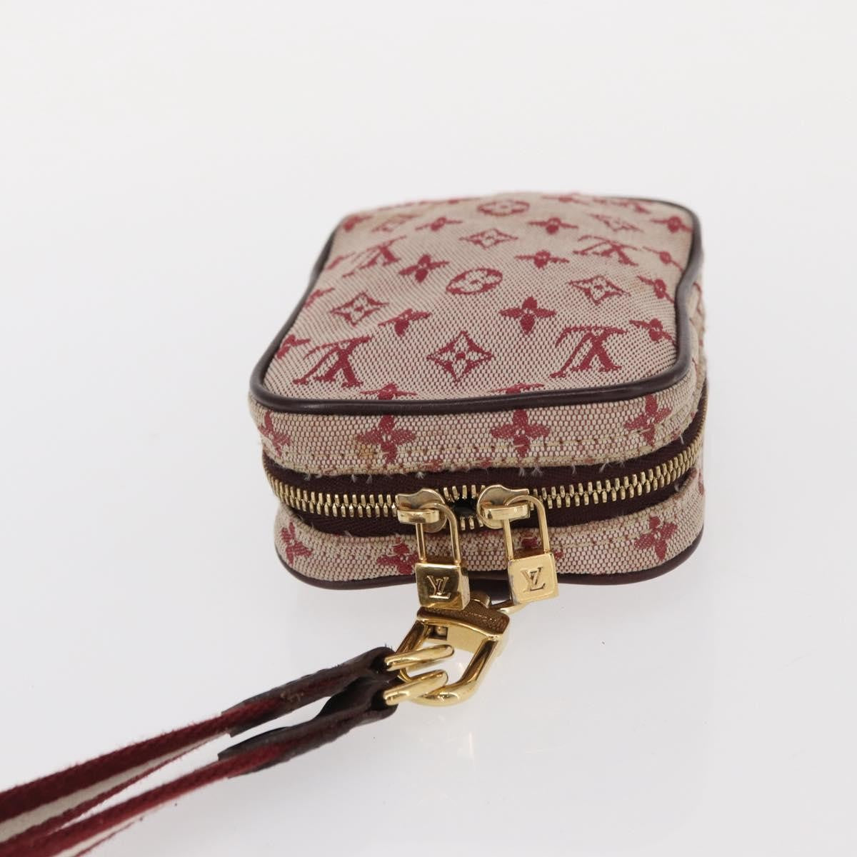 Louis Vuitton Camera Bag Mini Lin, RED, CANVAS, Clutche & pouche
