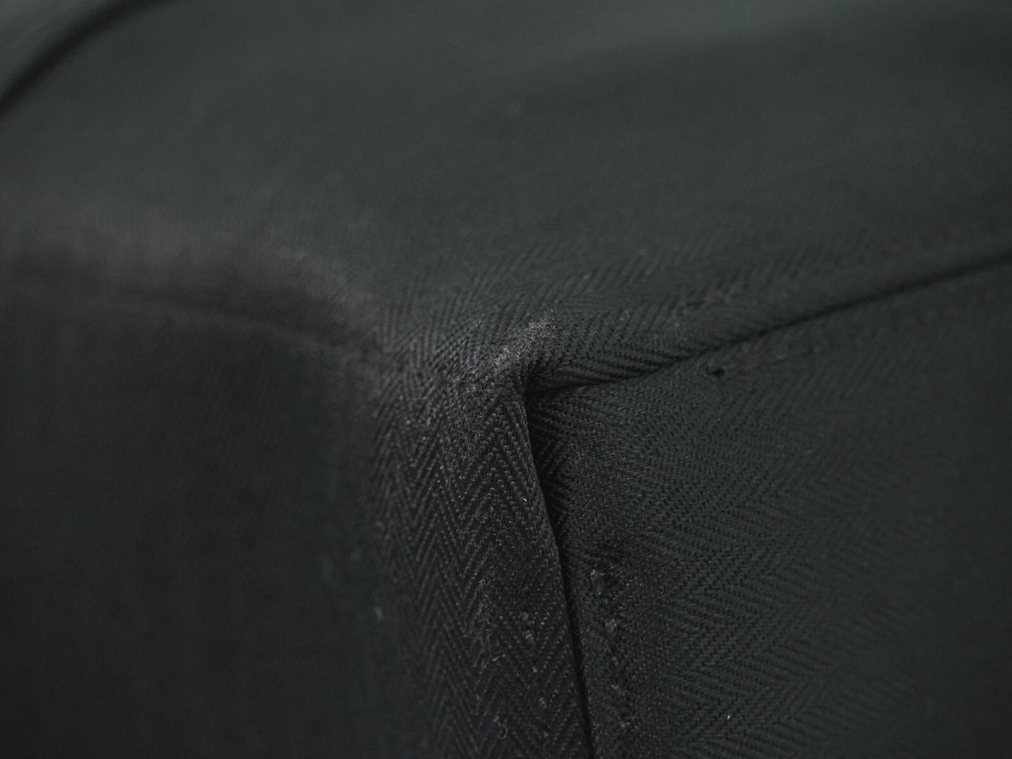 Hermes Acapulco Tote Toile and Leather, BLACK, CANVAS, Tote bag