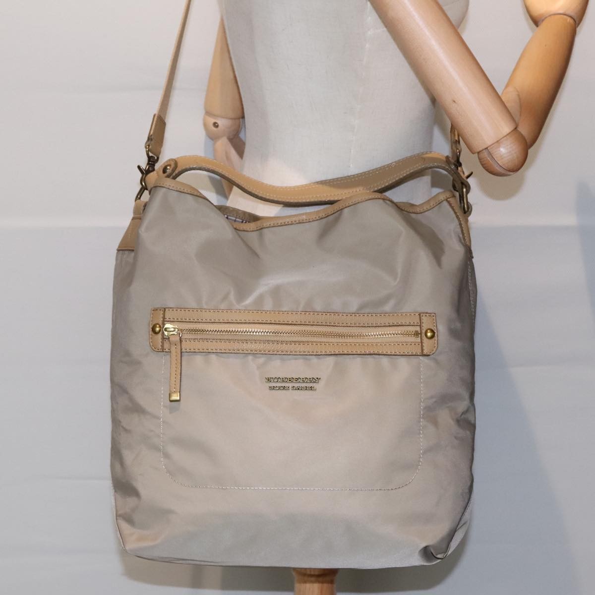 Burberry Blue Label shoulder bag Nylon, BEIGE, NYLON, Shoulder bag