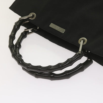 Gucci Bamboo Shopper Tote Canvas, BLACK, CANVAS, Tote bag