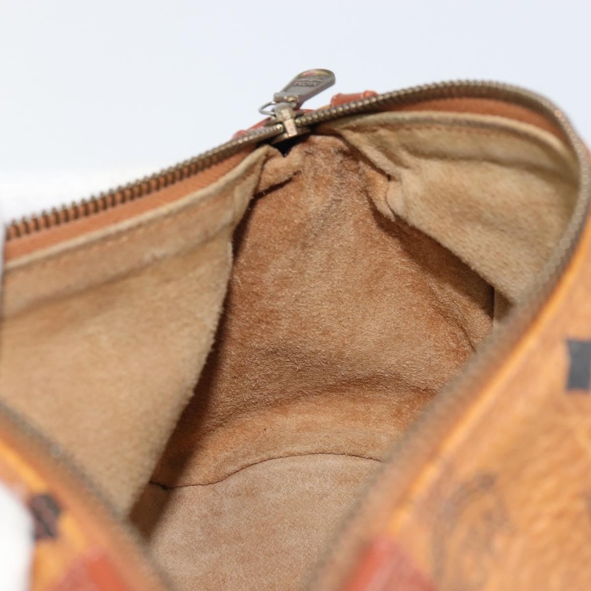 MCM Visetos Shoulder bag Canvas and Leather, BROWN, CANVAS, Shoulder bag