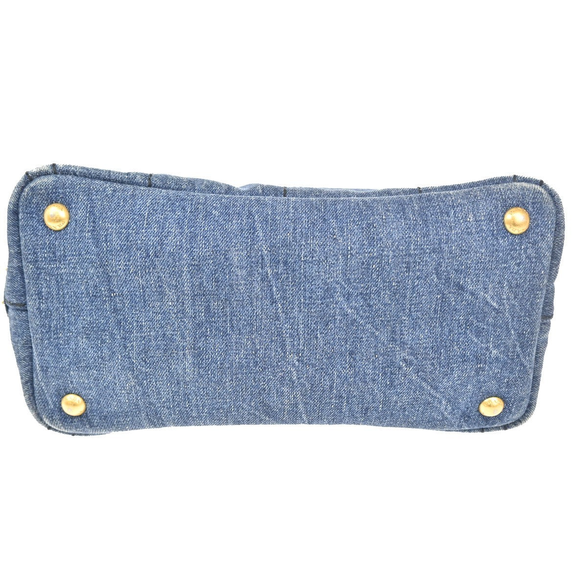 Prada Canapa Convertible Tote Denim, BLUE, DENIM_JEANS, Tote bag