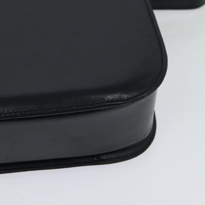 Celine Flap Shoulder Bag Leather, NAVY, LEATHER, Shoulder bag