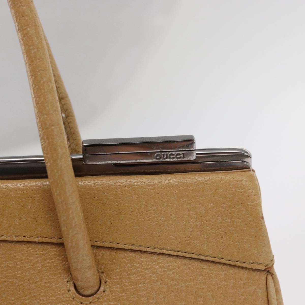 Gucci Vintage Handbag Leather, BEIGE, LEATHER, Handbag