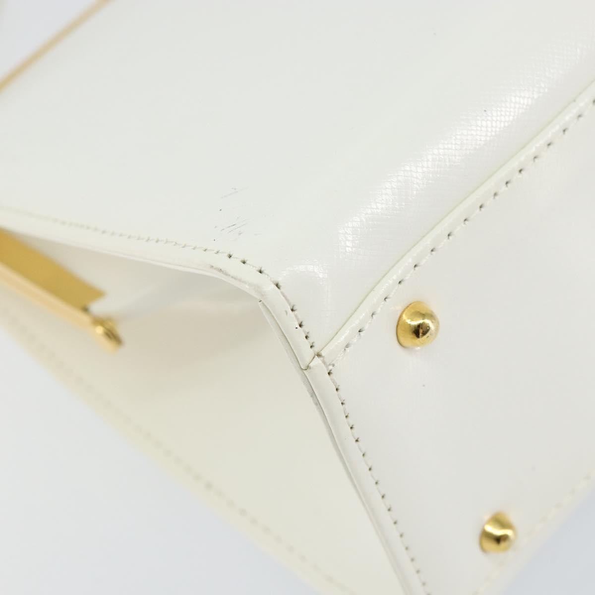 Versace Vintage Handbag Leather, WHITE, LEATHER, Handbag