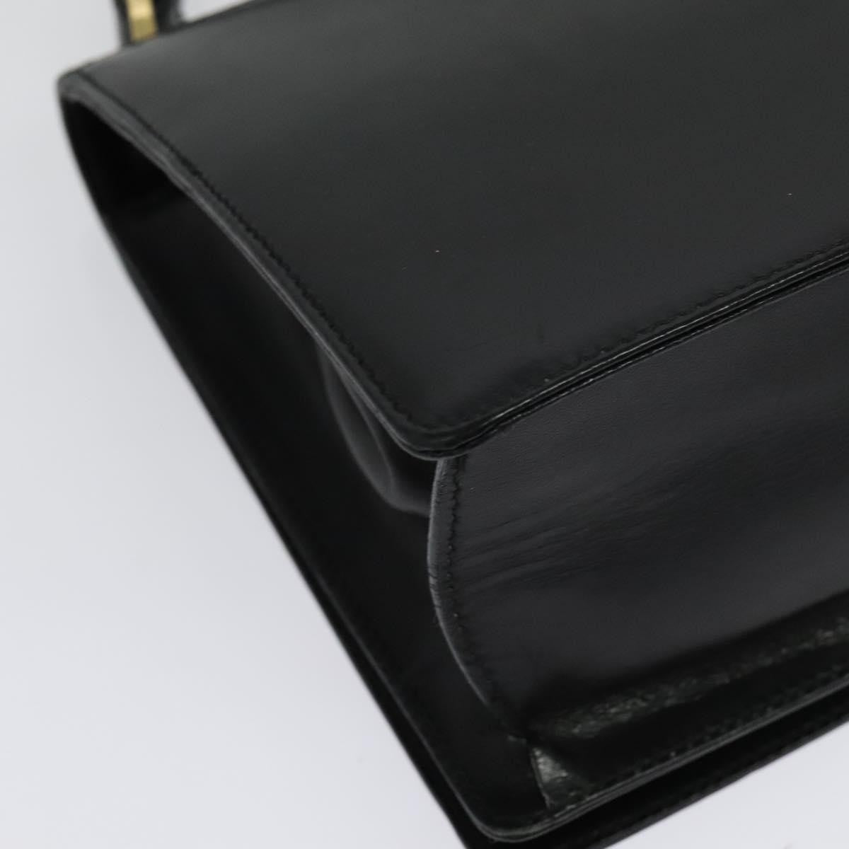 Salvatore Ferragamo Gancini Shoulder Bag Leather, BLACK, LEATHER, Shoulder bag