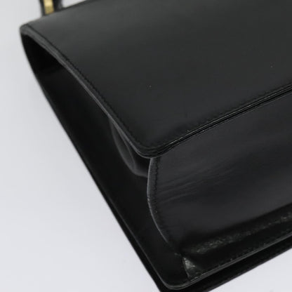 Salvatore Ferragamo Gancini Shoulder Bag Leather, BLACK, LEATHER, Shoulder bag