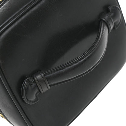 Chanel Vintage Cosmetic Case Quilted Lambskin, Black, Leather, Handbag