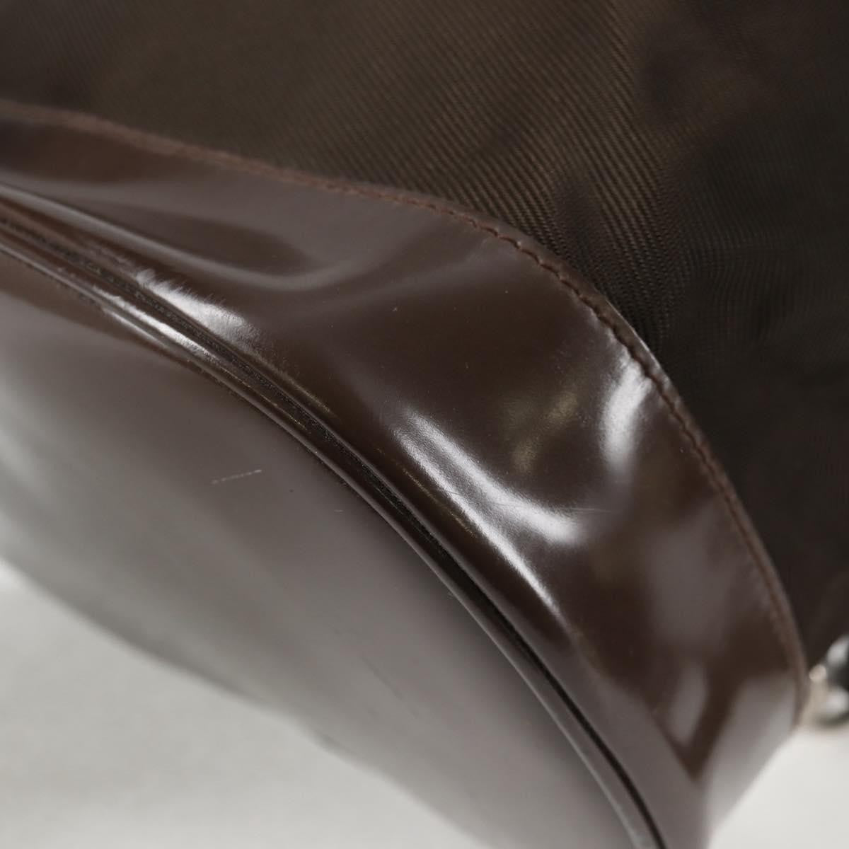 Gucci Vintage Bamboo Sling Backpack Nylon, BROWN, NYLON, Backpack