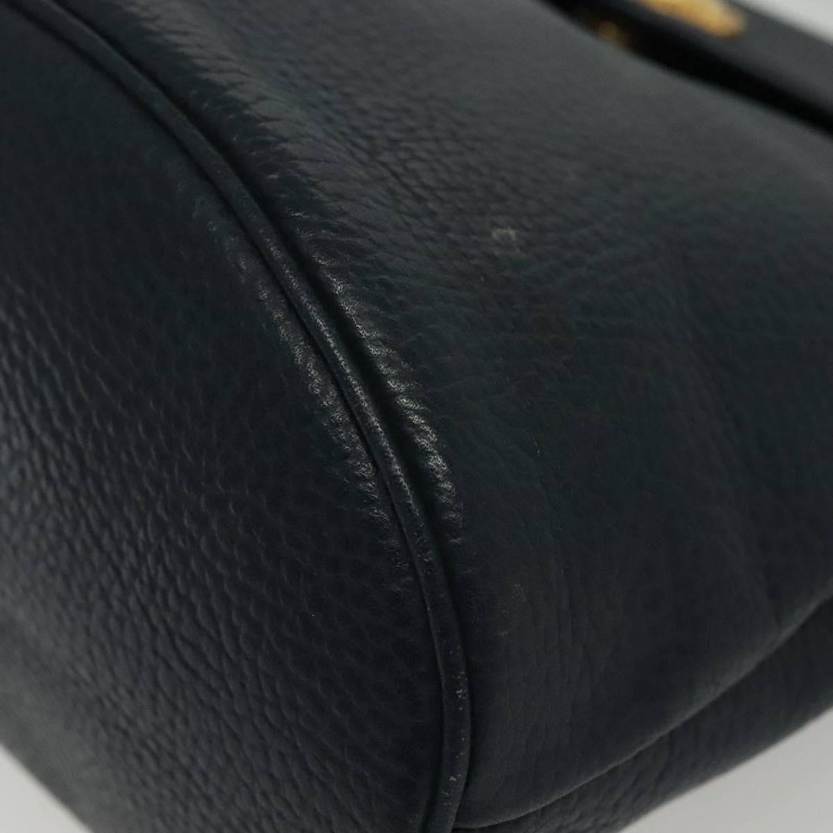 Christian Dior Vintage Handbag Leather, NAVY, LEATHER, Handbag