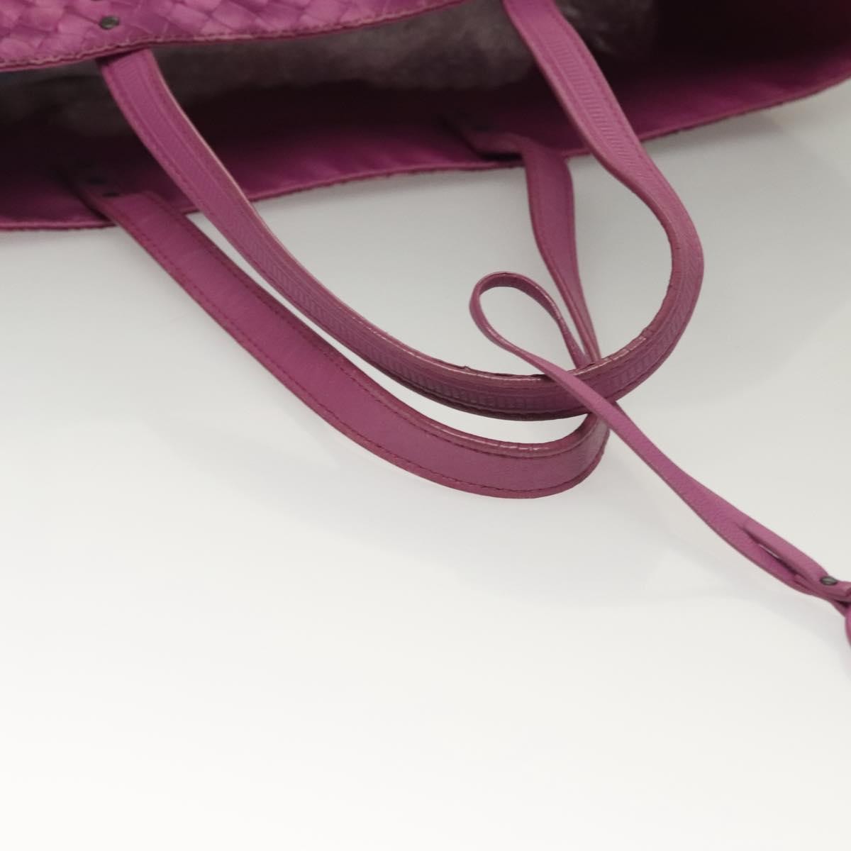 Bottega Veneta Intrecciolusion Tote Printed Nylon, PURPLE, NYLON, Tote bag