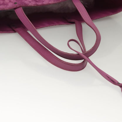 Bottega Veneta Intrecciolusion Tote Printed Nylon, PURPLE, NYLON, Tote bag