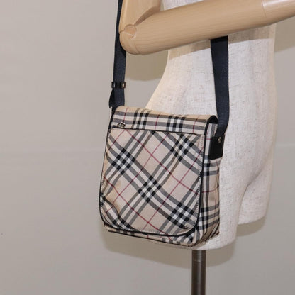 Burberry Zip Messenger Bag Nylon, BEIGE, NYLON, Shoulder bag