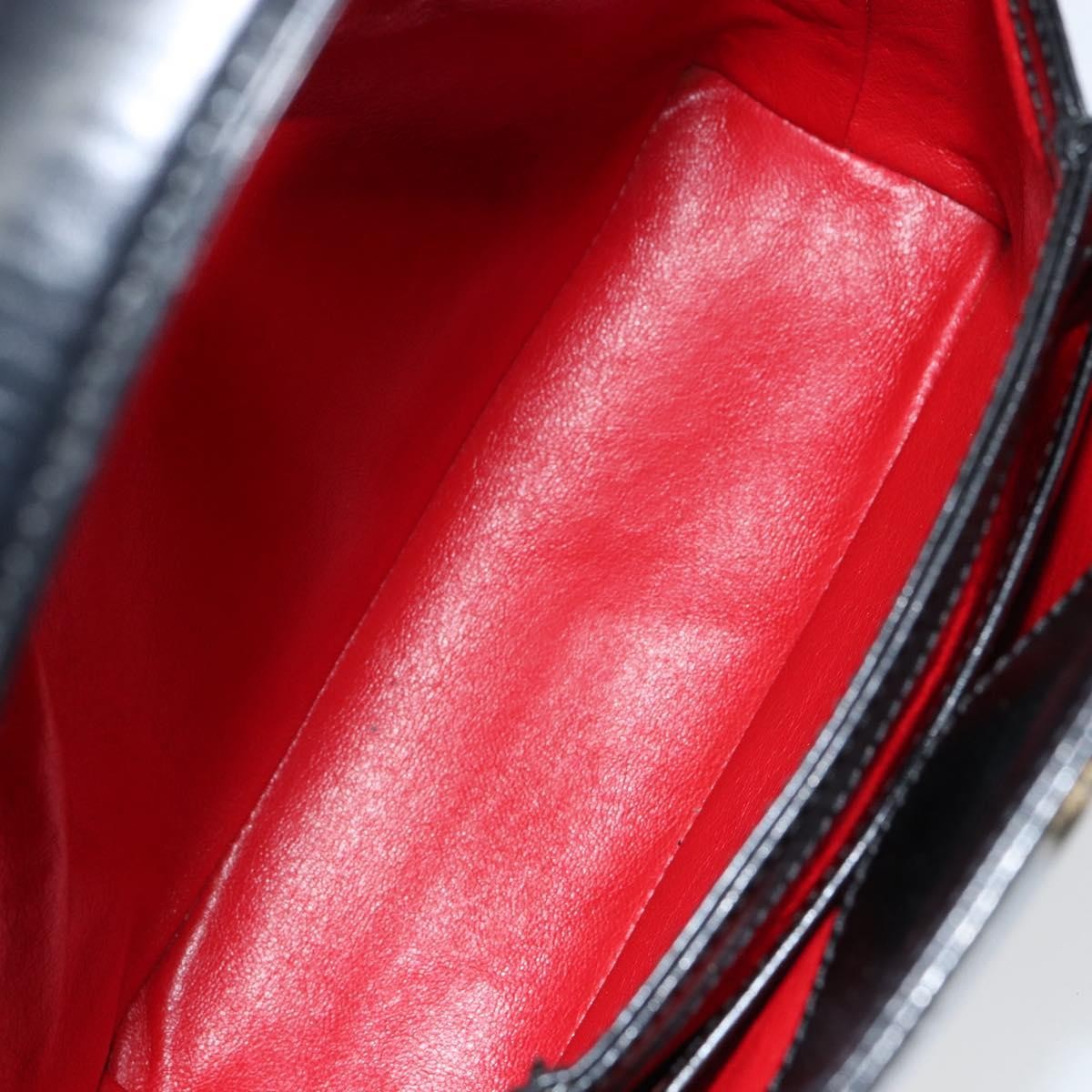 Gucci Vintage Handbag Leather, BLACK, LEATHER, Handbag