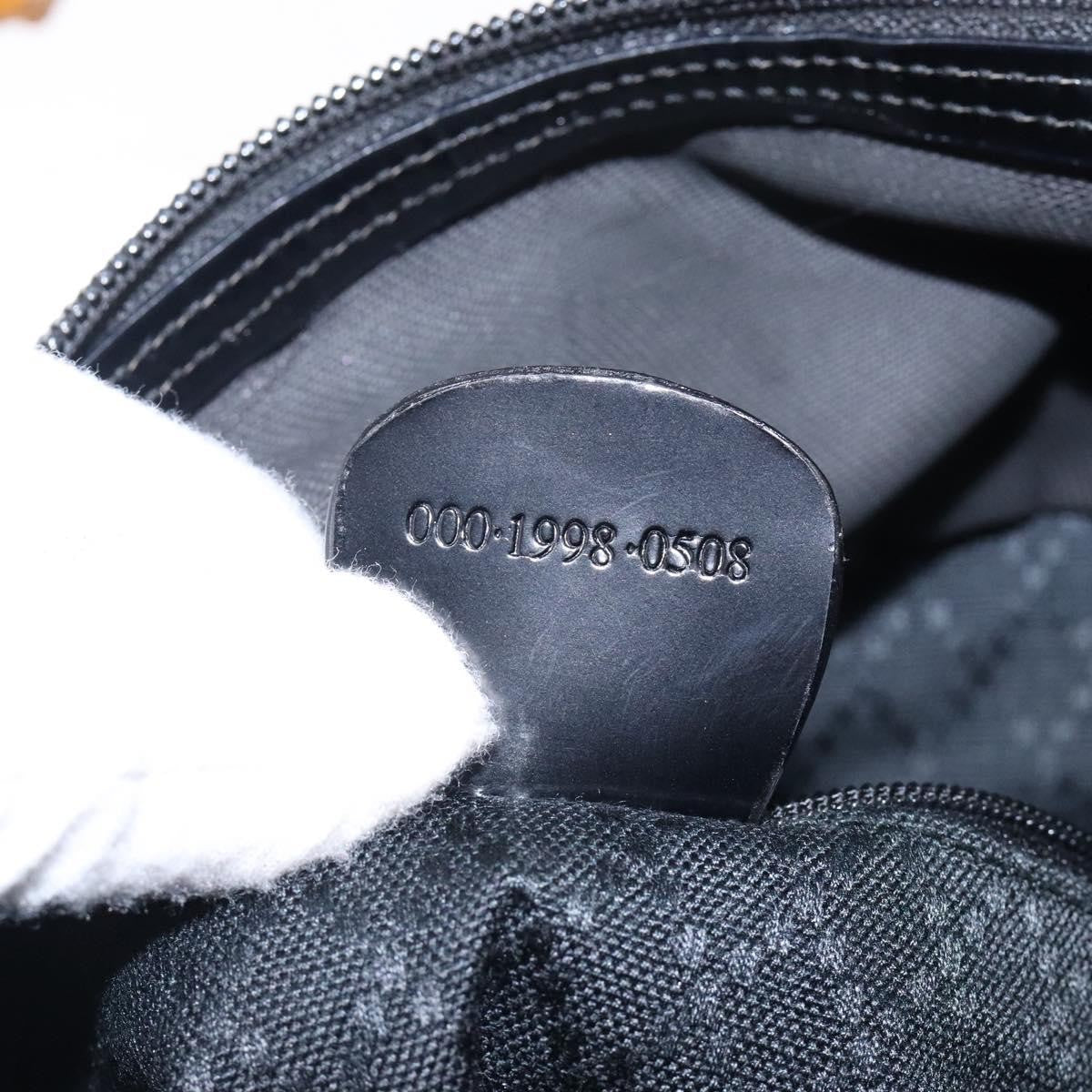 Gucci Vintage Bamboo Handle Tote Nylon, BLACK, NYLON, Tote bag