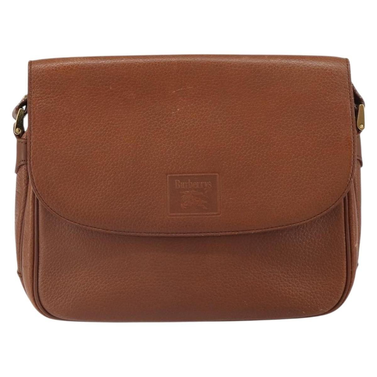 Burberry Vintage Shoulder Bag Leather, BROWN, LEATHER, Shoulder bag