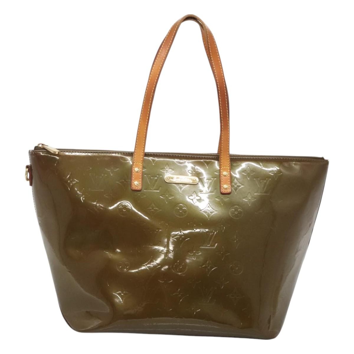 Louis Vuitton Bellevue Handbag Monogram Vernis, KHAKI, PATENT_LEATHER, Handbag