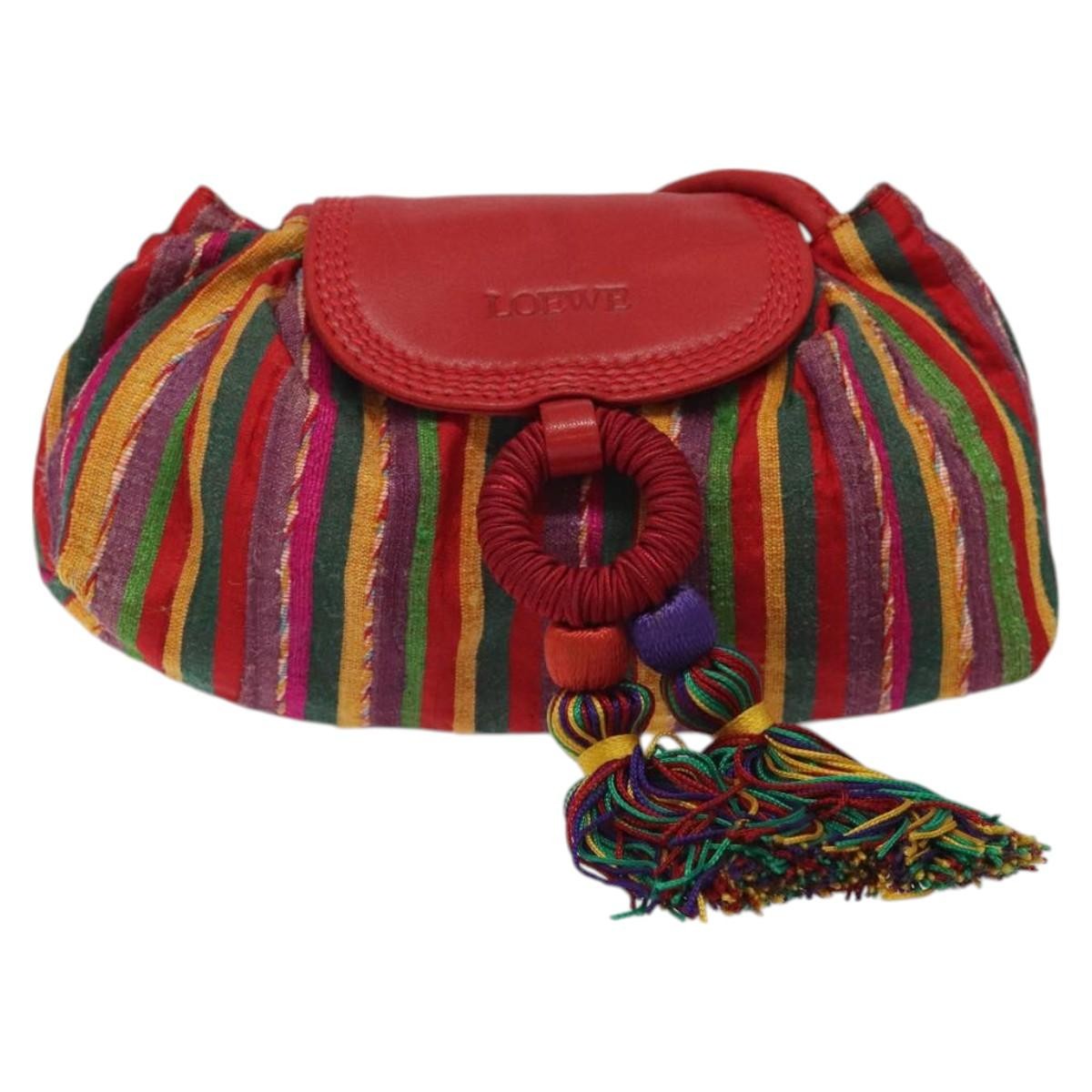 Loewe Vintage Crossbody Cotton, RED, COTTON, Shoulder bag