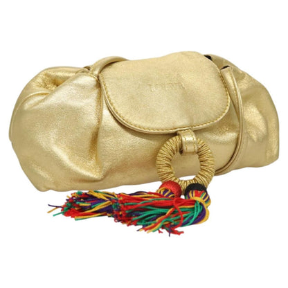 Loewe Vintage Crossbody Leather, GOLD, LEATHER, Shoulder bag