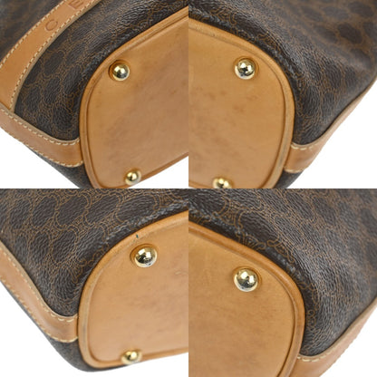 Celine Macadam Shoulder Bag PVC Leather, BROWN, CANVAS, Shoulder bag