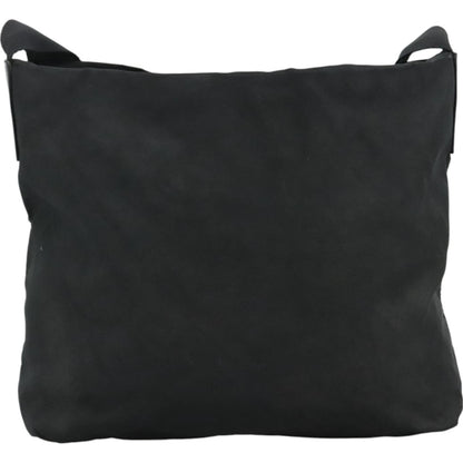 Prada Flat Messenger Bag Tessuto, BLACK, NYLON, Shoulder bag