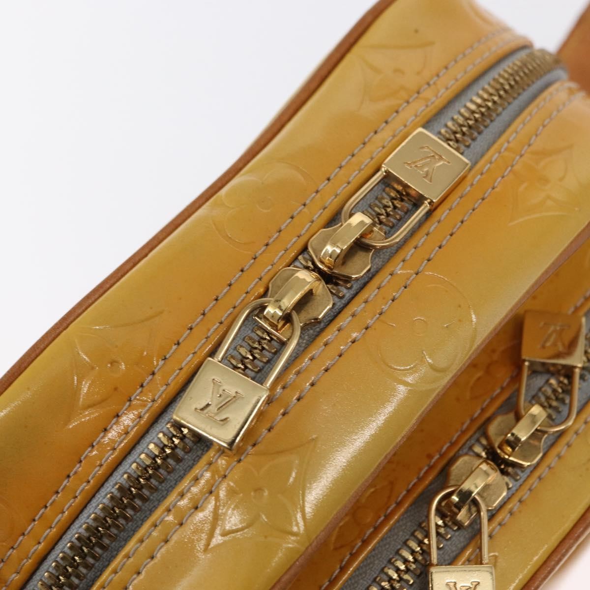 Louis Vuitton Wooster Handbag Monogram Vernis, YELLOW, PATENT_LEATHER, Shoulder bag