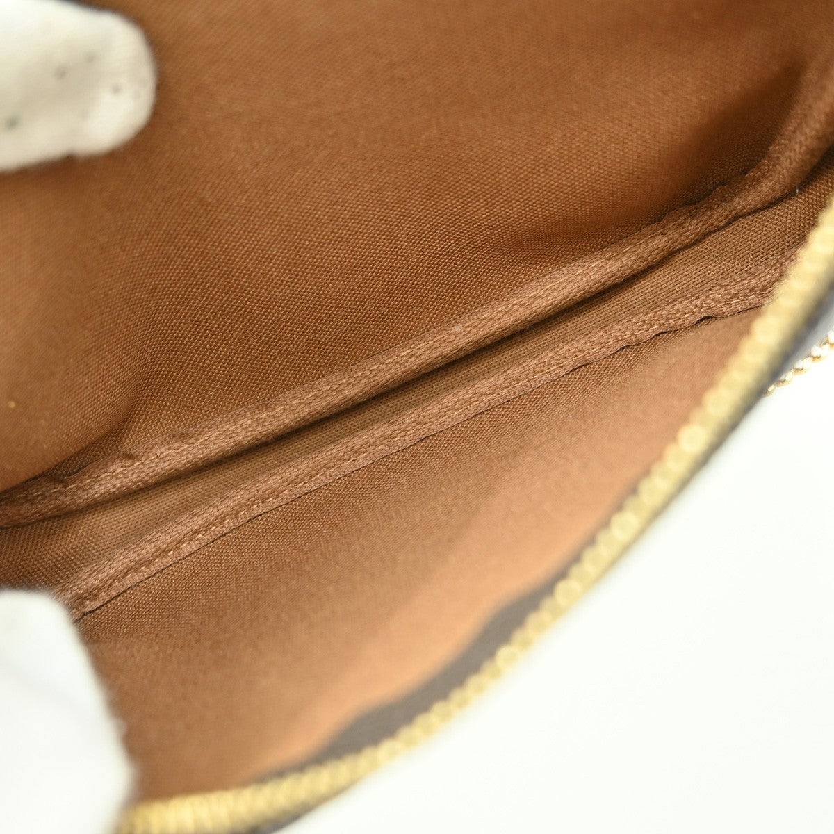 Louis Vuitton Mini pochette accessoires Canvas, BROWN, CANVAS, Clutche & pouche