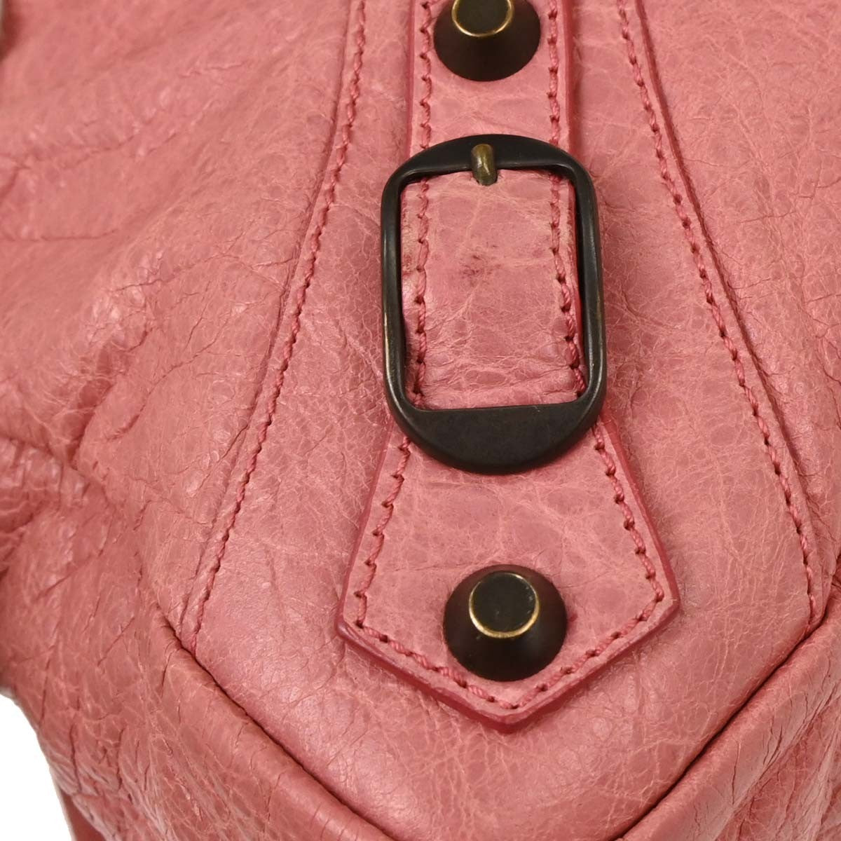 Balenciaga City Classic Studs Bag Leather, PINK, LEATHER, Handbag