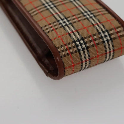 Burberry Nova check Pochette Canvas, BEIGE, CANVAS, Clutche & pouche
