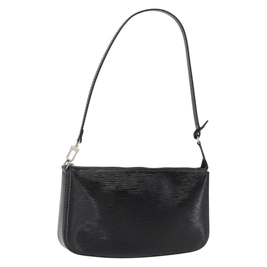 Louis Vuitton Pochette Accessoires NM Electric Epi Leather, BLACK, LEATHER, Clutche & pouche