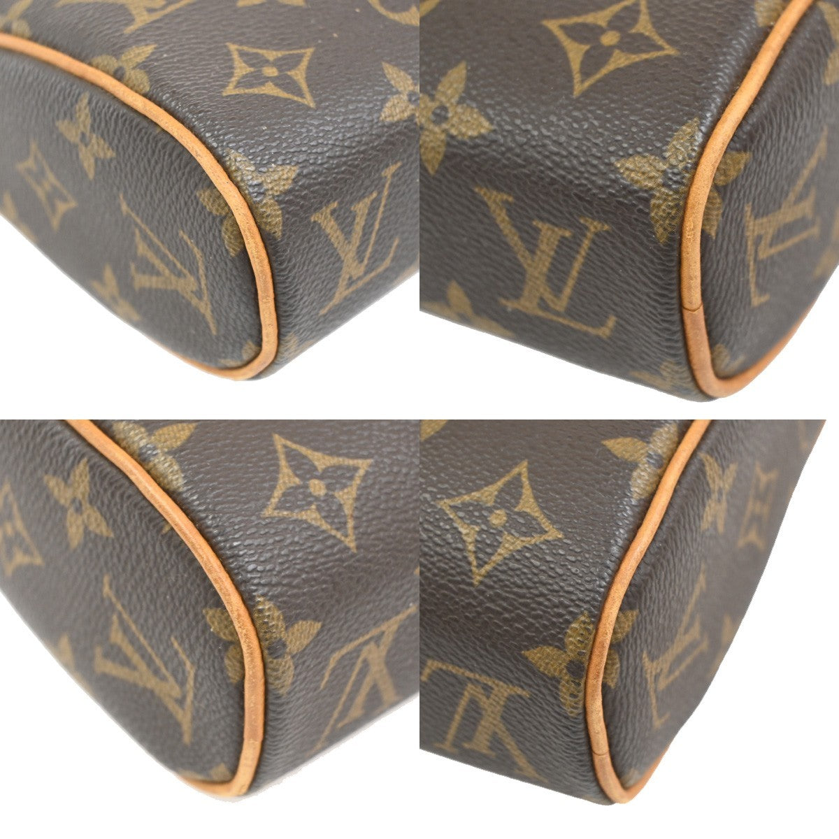 Louis Vuitton Sonatine Handbag Monogram Canvas, Brown, Canvas, Handbag
