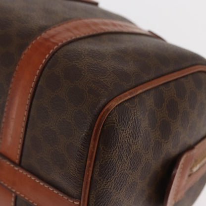 Celine Macadam Handbag Macadam with leather, BROWN, CANVAS, Handbag