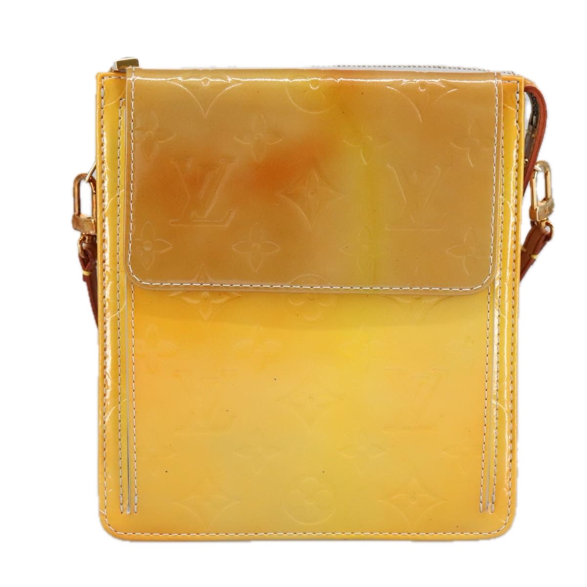 Louis Vuitton Pochette Mott Patent leather, YELLOW, PATENT_LEATHER, Clutche & pouche