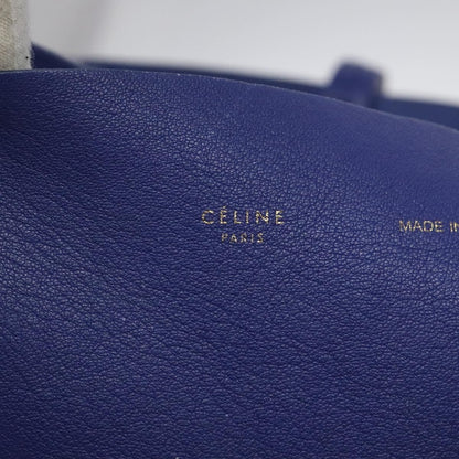 Celine Horizontal Bi-Cabas Tote Leather, BLUE, LEATHER, Tote bag