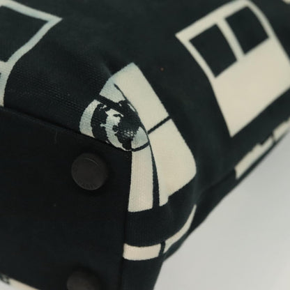 Chanel Coco Window Tote Printed Canvas, BLACK, CANVAS, Tote bag