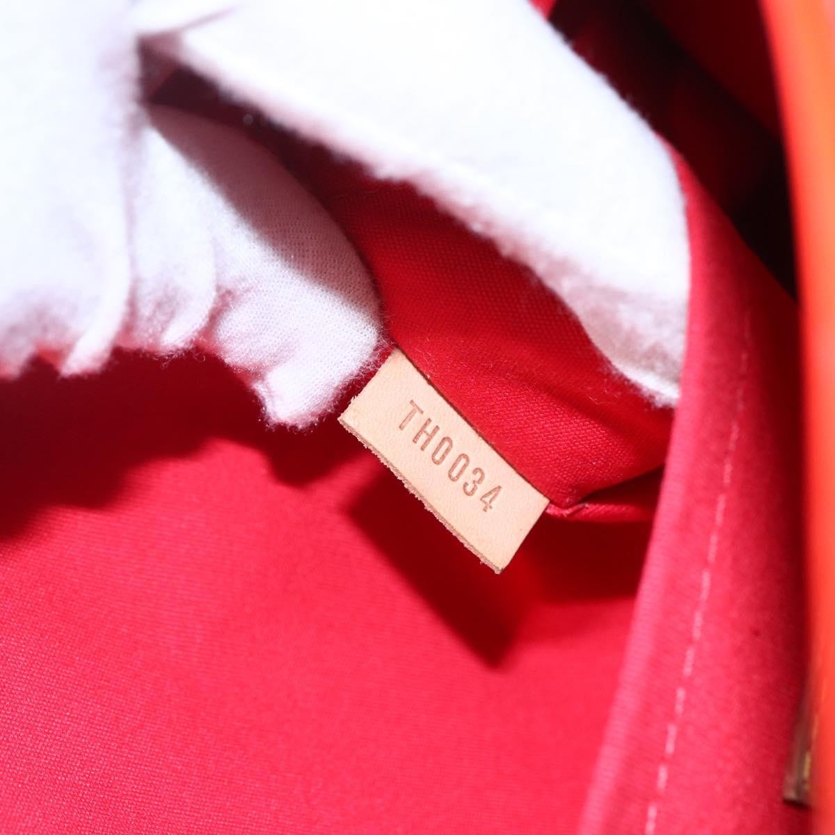 Louis Vuitton Biscayne Bay Handbag Monogram Vernis, RED, PATENT_LEATHER, Handbag