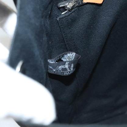 Hermes Fourre Tout Tote Canvas, BLACK, CANVAS, Tote bag