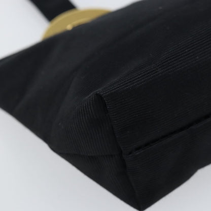 Celine Circle Logo Pouch Nylon, BLACK, NYLON, Clutche & pouche