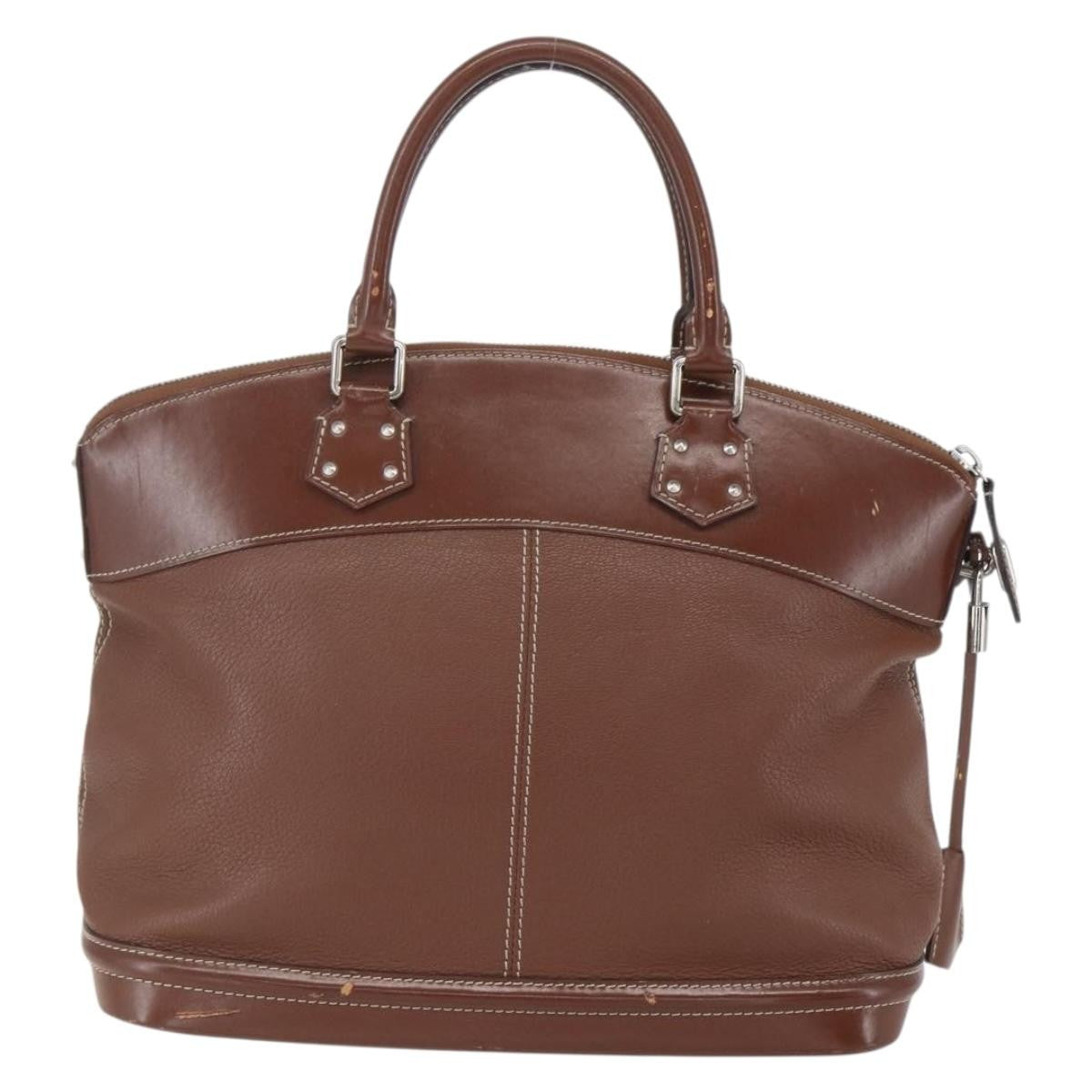 Louis Vuitton Suhali Lockit Handbag Leather, BROWN, LEATHER, Handbag