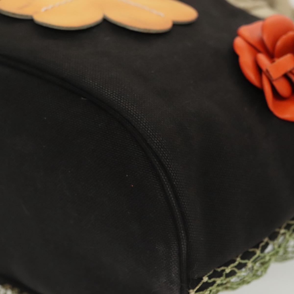 Chanel Camellia Flower Tote Canvas, BLACK, CANVAS, Tote bag