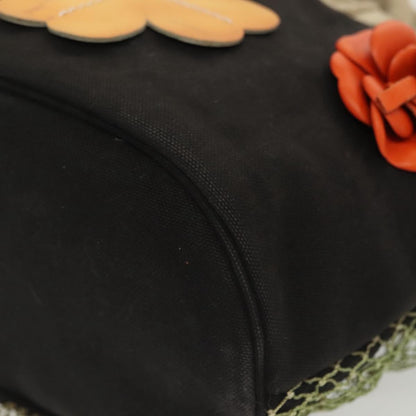 Chanel Camellia Flower Tote Canvas, BLACK, CANVAS, Tote bag