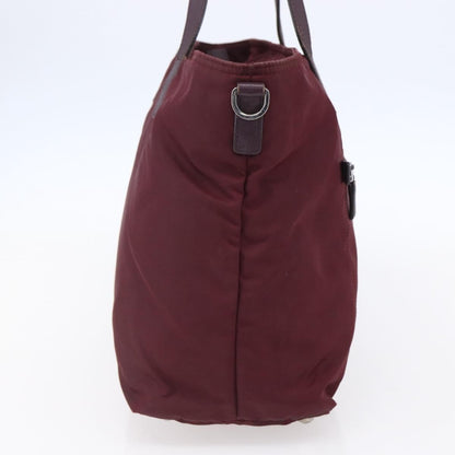Prada Vintage Zip Tote Tessuto, BURGUNDY, NYLON, Tote bag