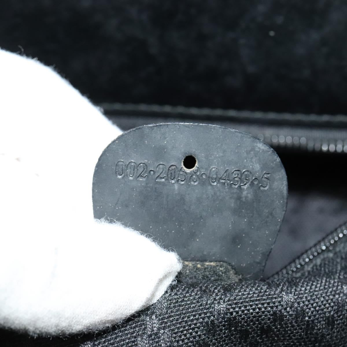 Gucci Vintage Bamboo Handle Bag Canvas, BLACK, CANVAS, Handbag